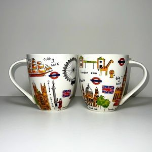 Set of 2 James Sadler Sights of London Mug Cityscape